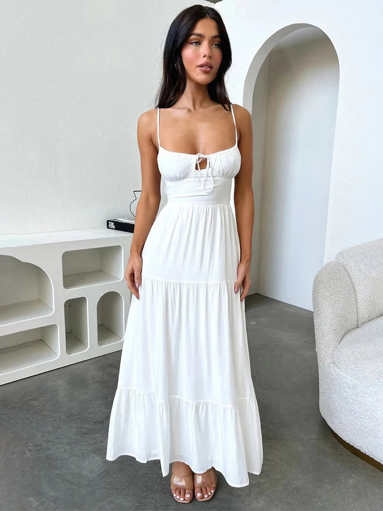 Elegant Bandage A-line Vacation Dress