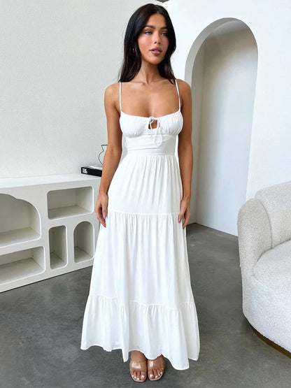 Elegant Bandage A-line Vacation Dress