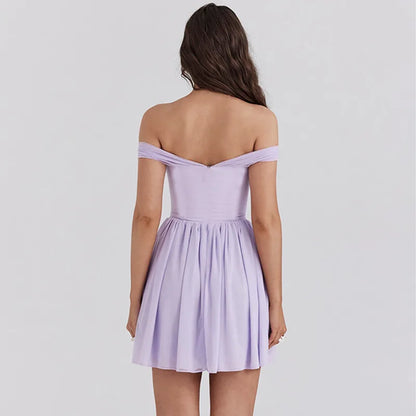 Mesh Waist Wrap A-line Vacation Dress