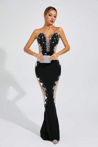 Toynbee Black Diamond Mesh Bandage Dress