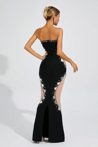 Toynbee Black Diamond Mesh Bandage Dress