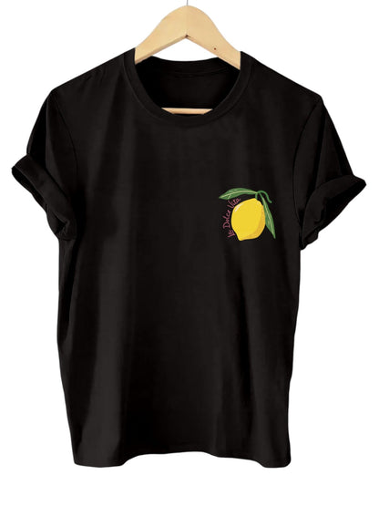 Trendy Women's Lemon Print Summer Shirt – Lightweight, Breathable, Short Sleeve, Ideal for Warm Weather