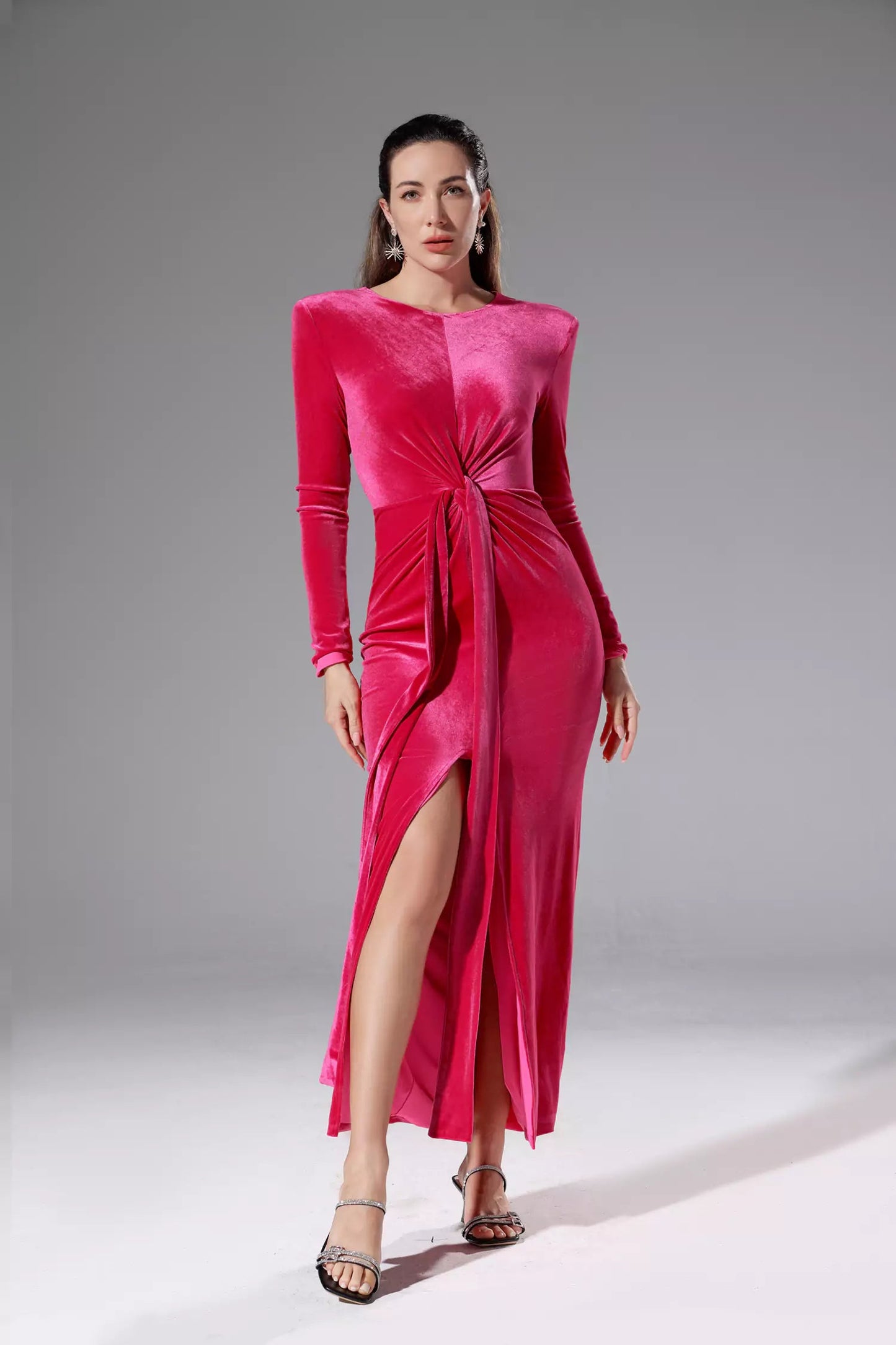 Trinity Rose Red Velvet Dress