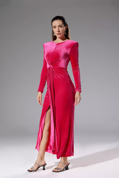 Trinity Rose Red Velvet Dress