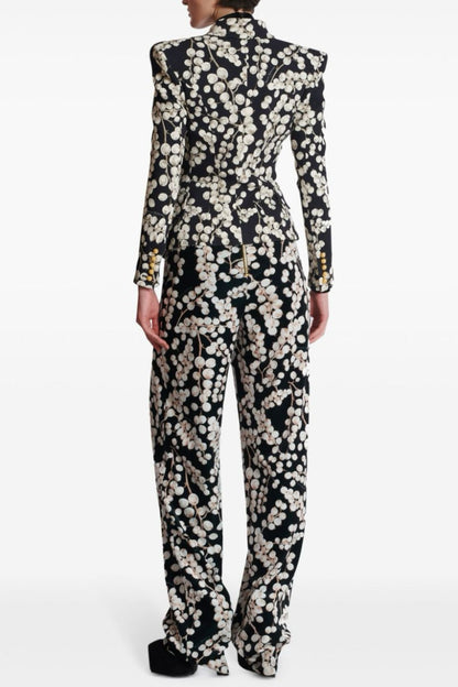 Tripti Printed Buttoned Blazer