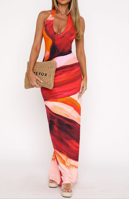 Marta Maxi Dress Sunset Petal