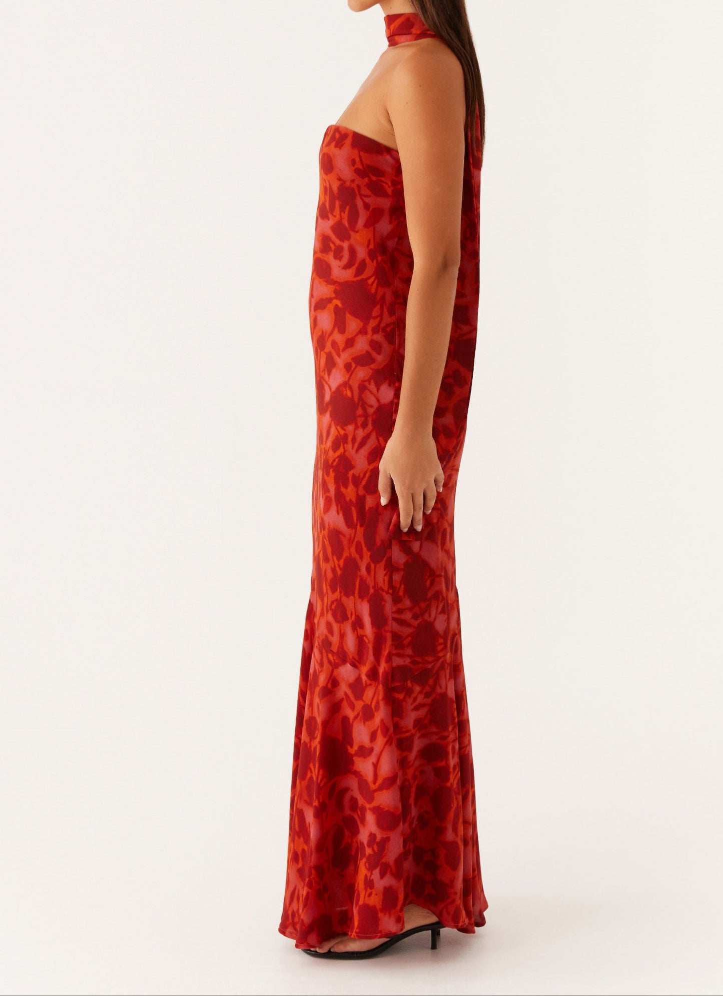 Amata Under The Pagoda Maxi Dress - Deep Red Floral