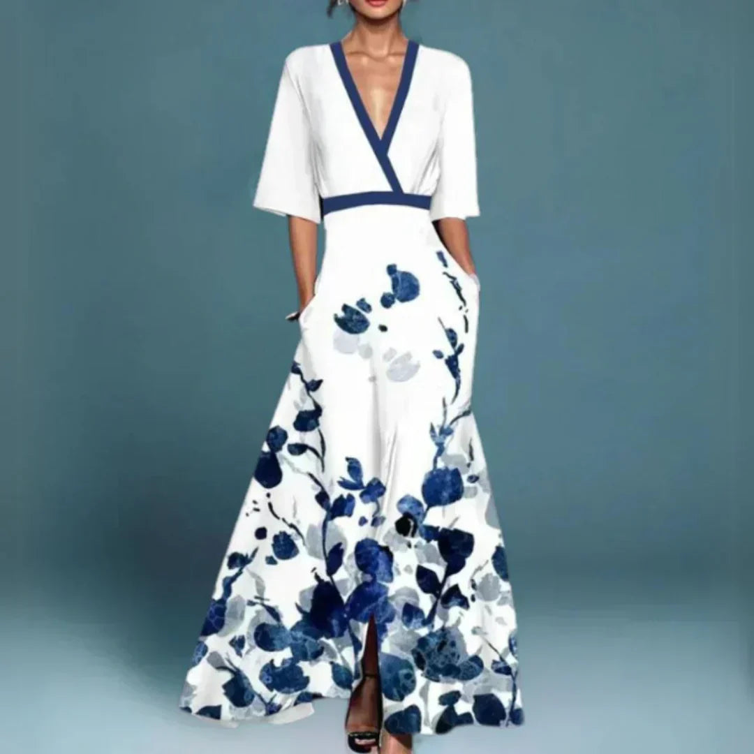 Emilia | V-Neck Maxi Dress