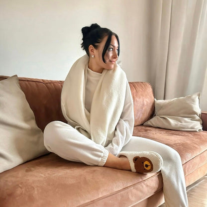 Snuggly Teddy Bear Slippers