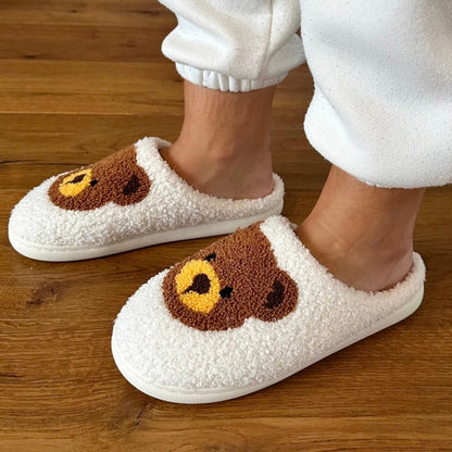 Snuggly Teddy Bear Slippers