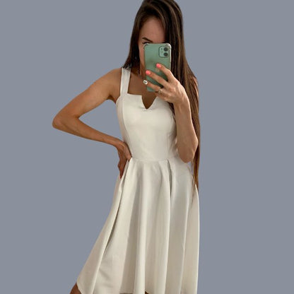 | Yellow Sleeveless Cocktail Dress