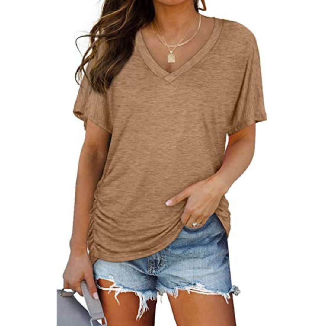 Livia | V-Neck Loose Shirt