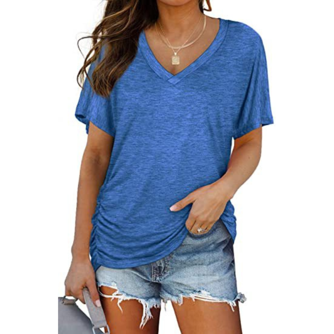 Livia | V-Neck Loose Shirt