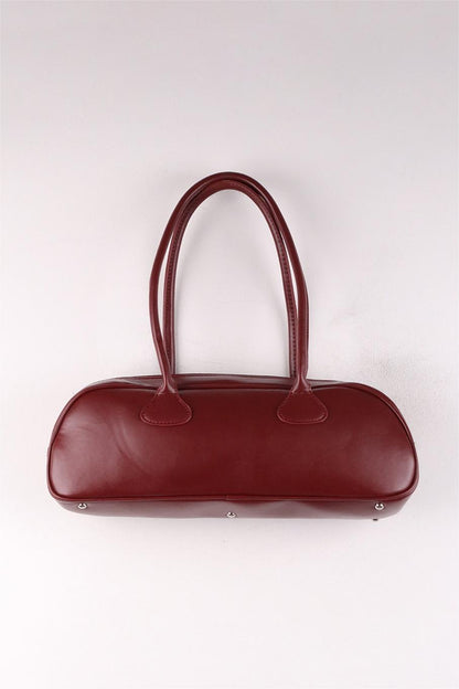 Solid Faux Leather Tote Clutches