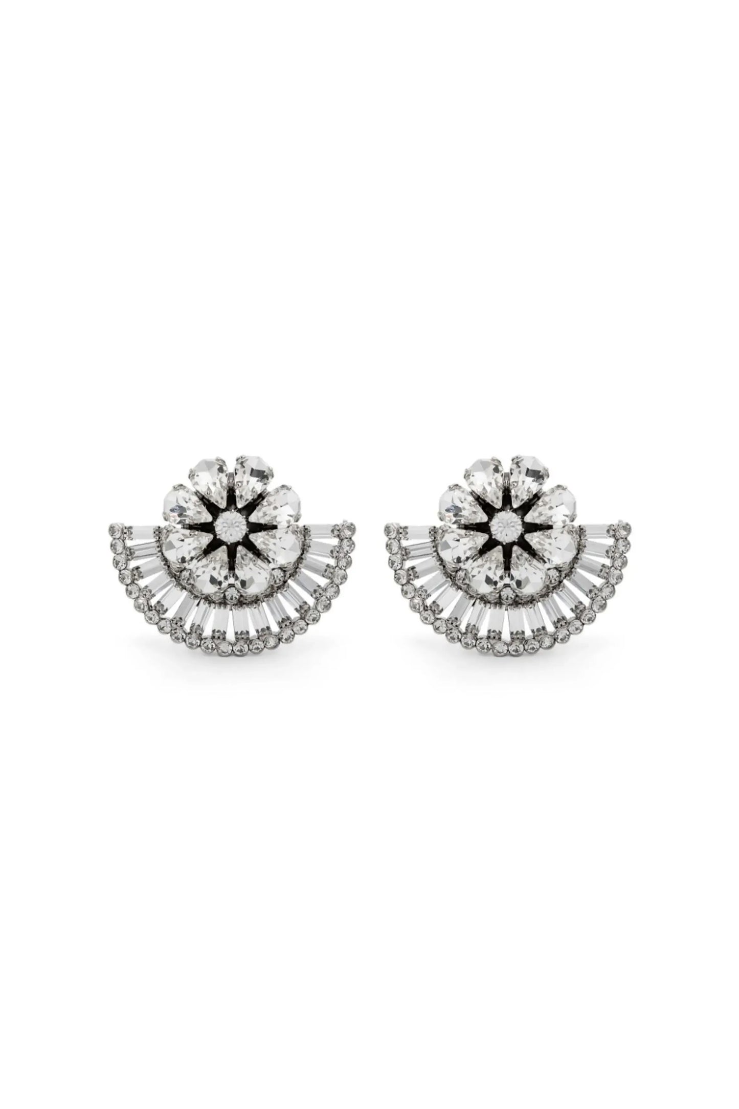 Flower Shape Imitation Gemstone Rhinestone Ear Clip