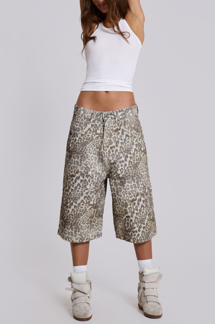Veda Leopard Fade Shorts
