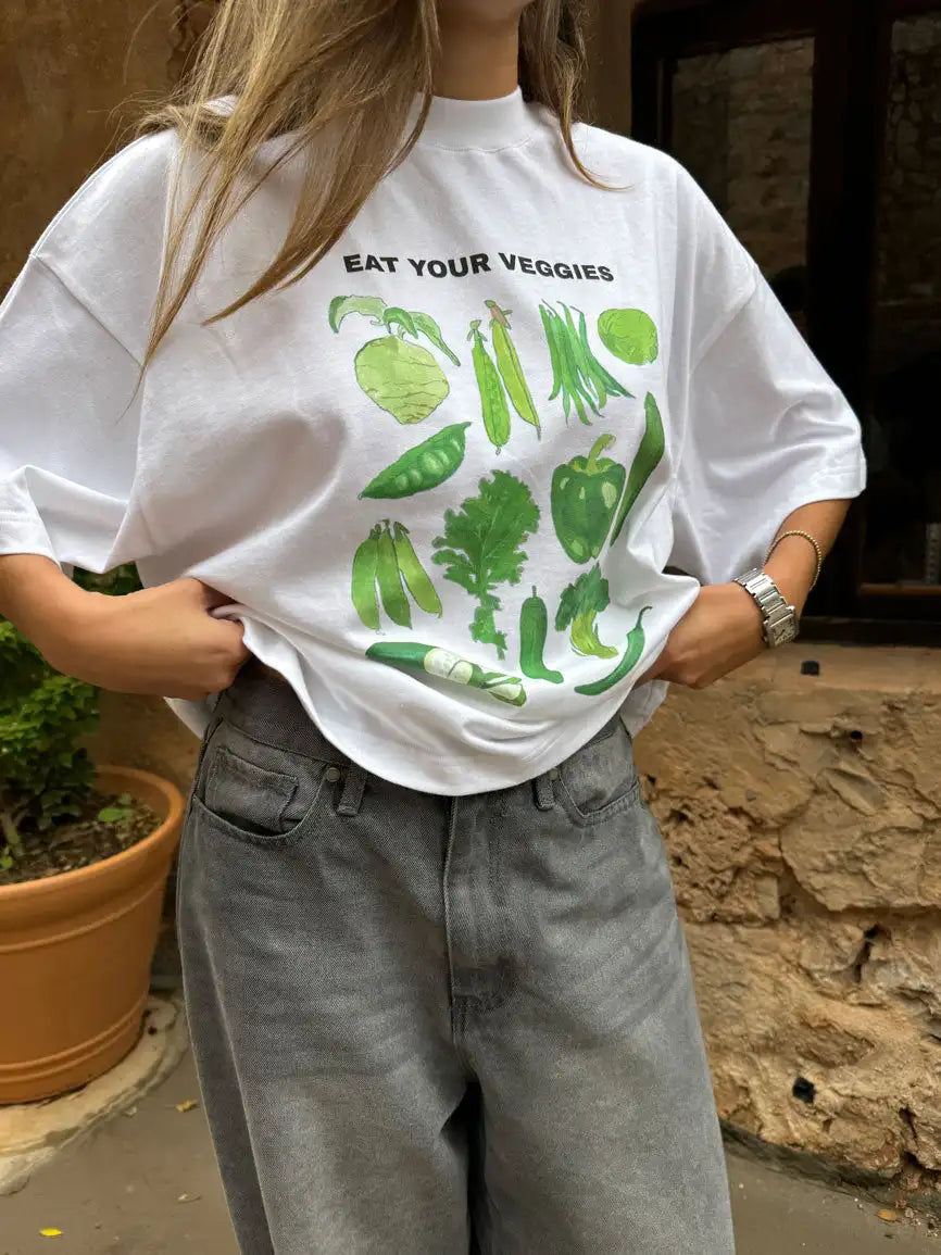 Vegetable Graphic Casual Streetwear T-shirt
