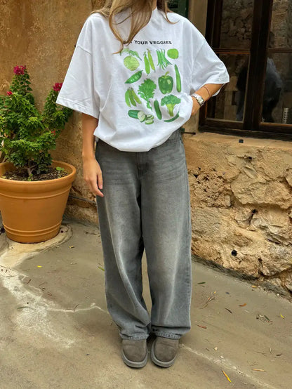 Vegetable Graphic Casual Streetwear T-shirt