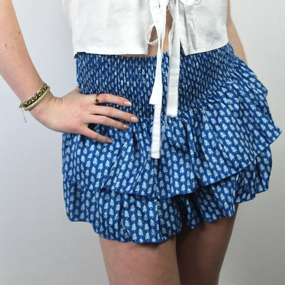 High Waist Ruffled Cottage Skirt