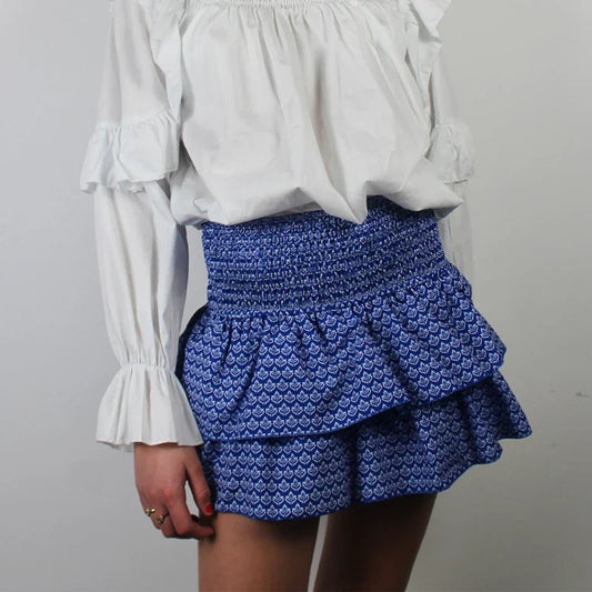 High Waist Ruffled Cottage Skirt