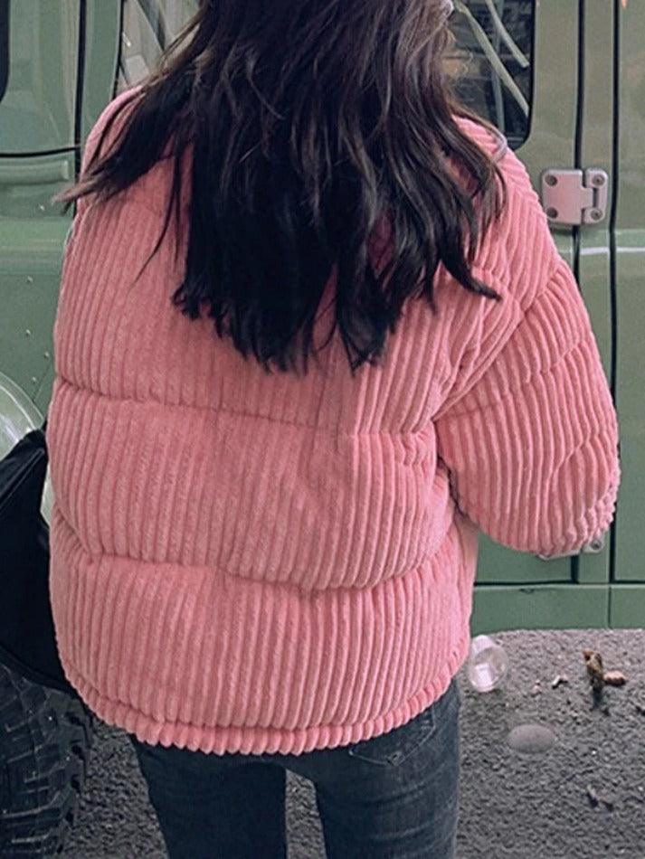 Vintage Zip Up Corduroy Padded Jacket