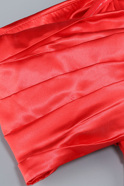 Sophia Off Shoulder Ruched Maxi Slit Dress