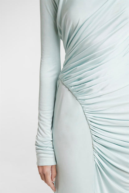 Knit Solid Long Sleeve Maxi Dress