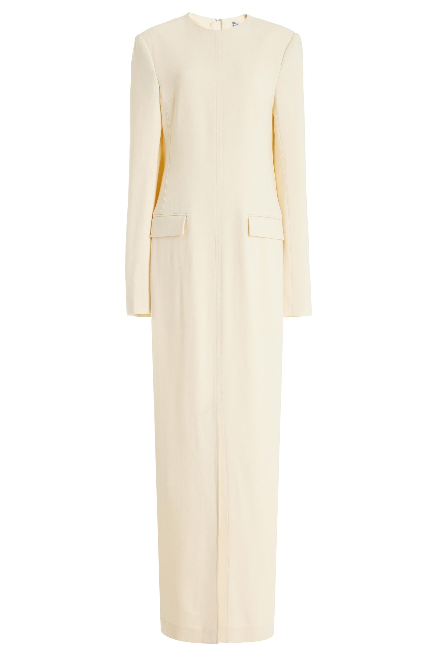 Solid Long Sleeve Split Maxi Dress