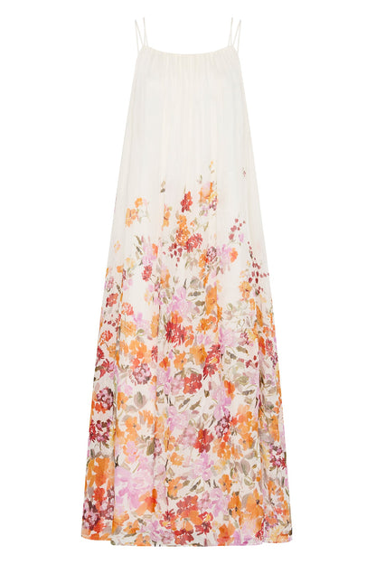 Floral Sleeveless Slip Midi Dress