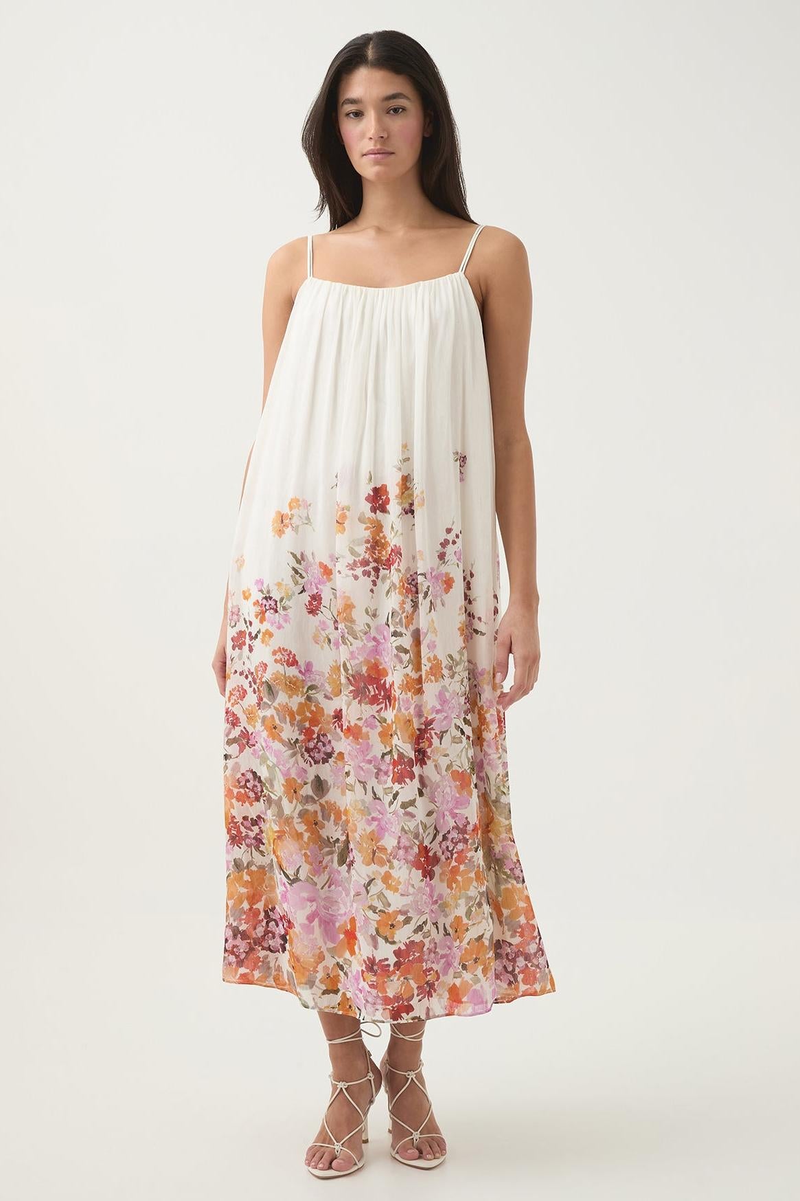 Floral Sleeveless Slip Midi Dress