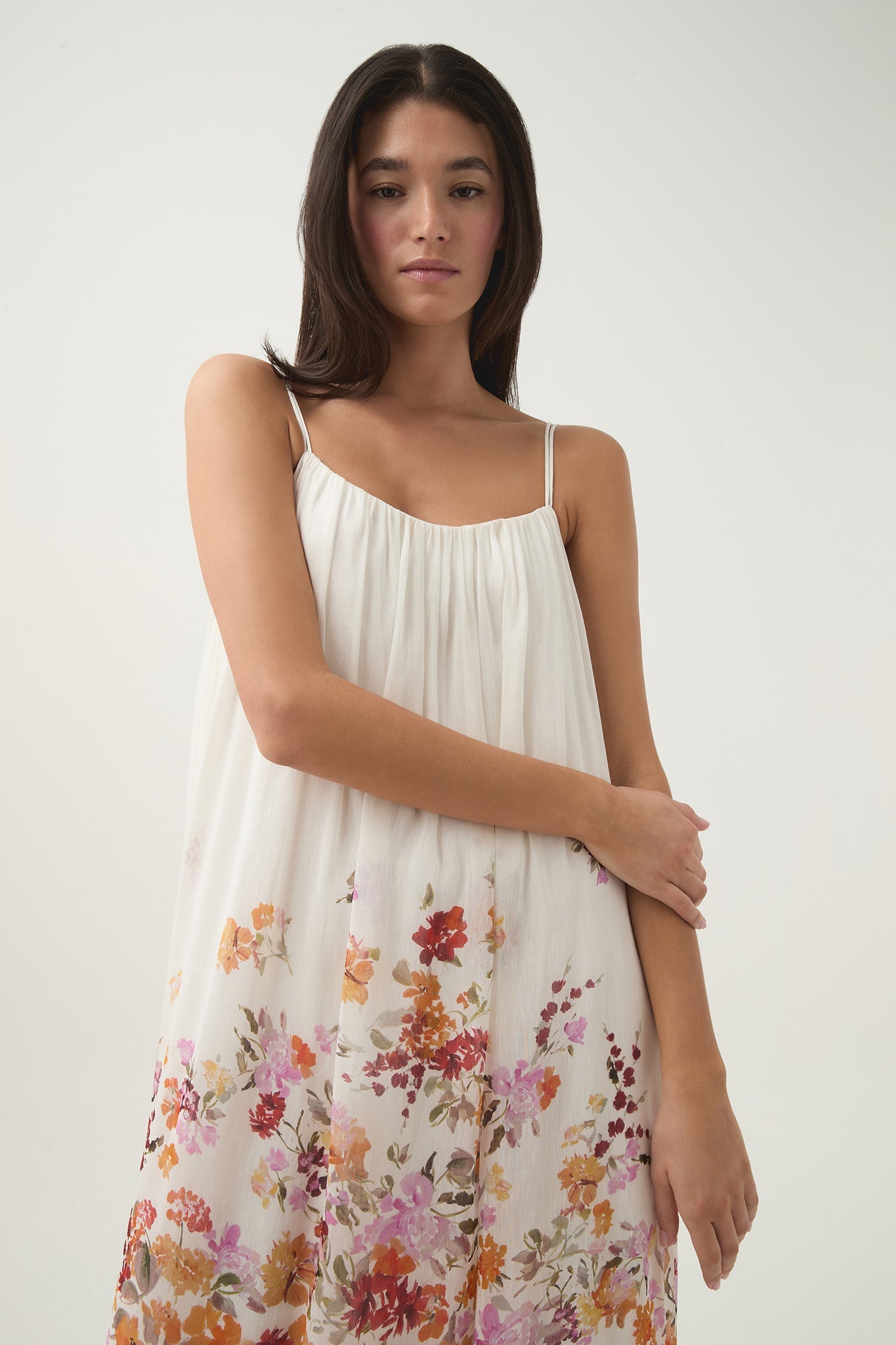 Floral Sleeveless Slip Midi Dress