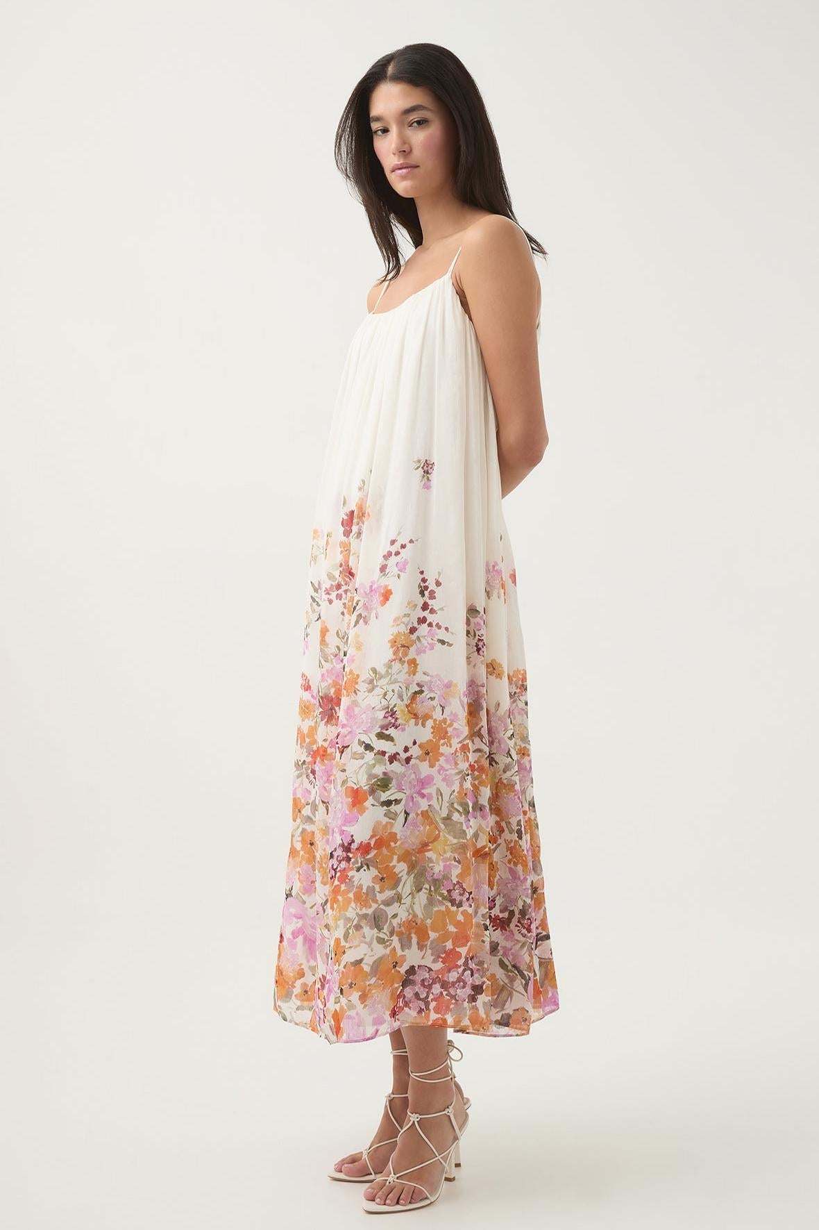 Floral Sleeveless Slip Midi Dress