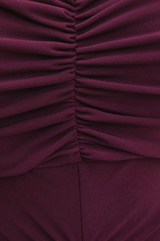 Sabrina Cut Out Ruched Ruffle Maxi Dress