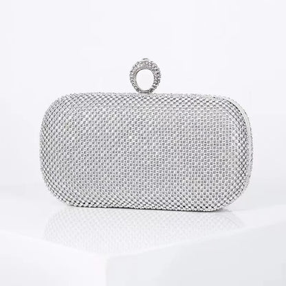 Bridal Crystal Gold Evening Clutch Wristlet