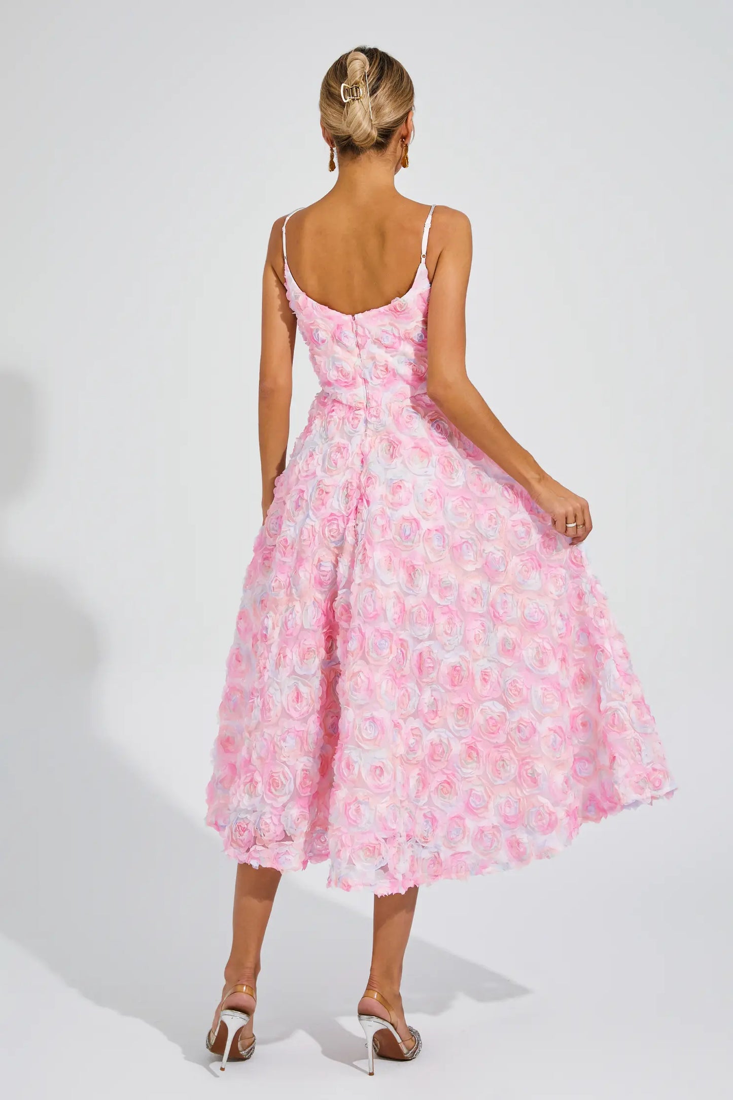 Wendell Pink Flower Slip Dress