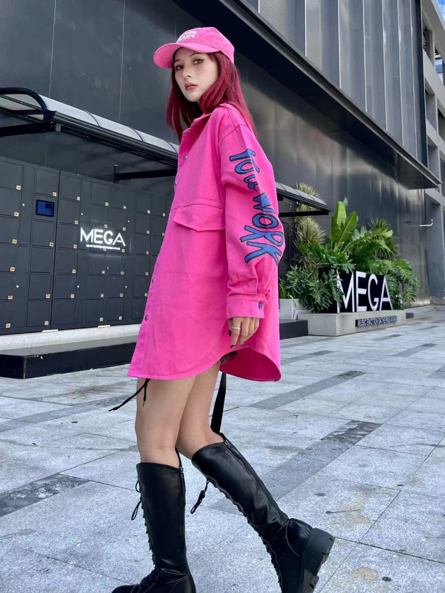 Denim Jacket Letter Print