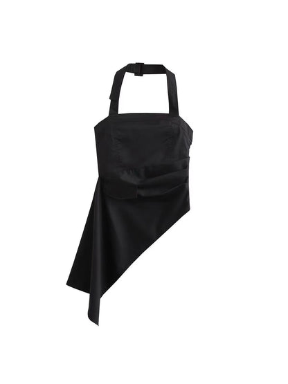 Halterneck Strapless Asymmetric Corset Tube Top