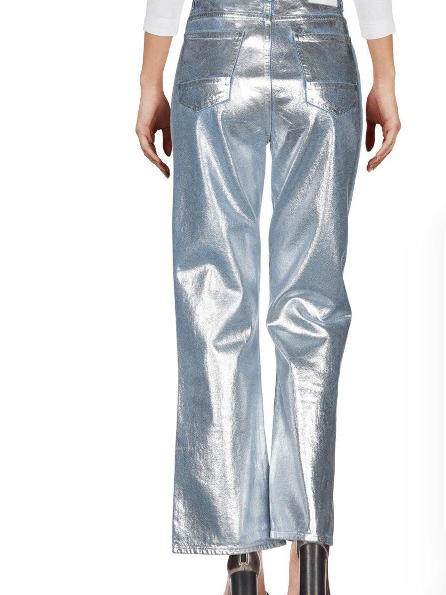 Metallic Denim Pants
