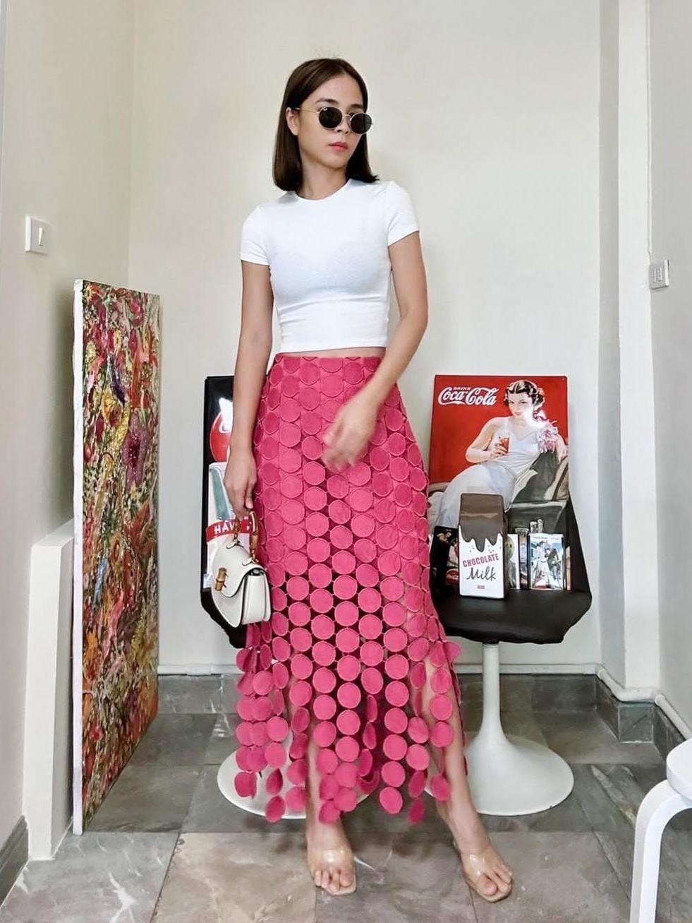 Laser Cut Coin Skirt With Tassels