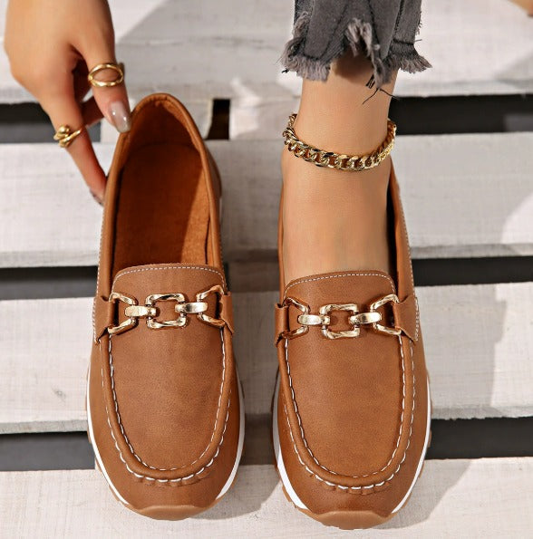 AmyVictoria | Flat Buckle Loafers