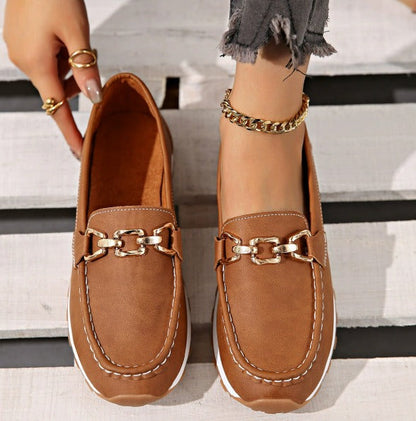 AmyVictoria | Flat Buckle Loafers