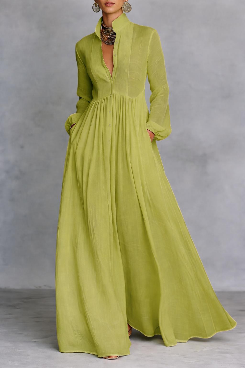 Aveline | Button-Front Maxi Dress
