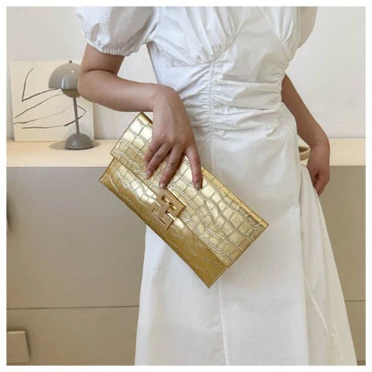 White Evening Banquet Clutch Wristlet
