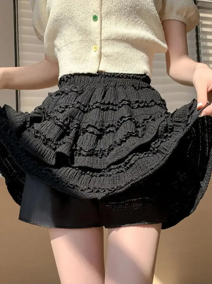 White Lace Spring Cake Skirt