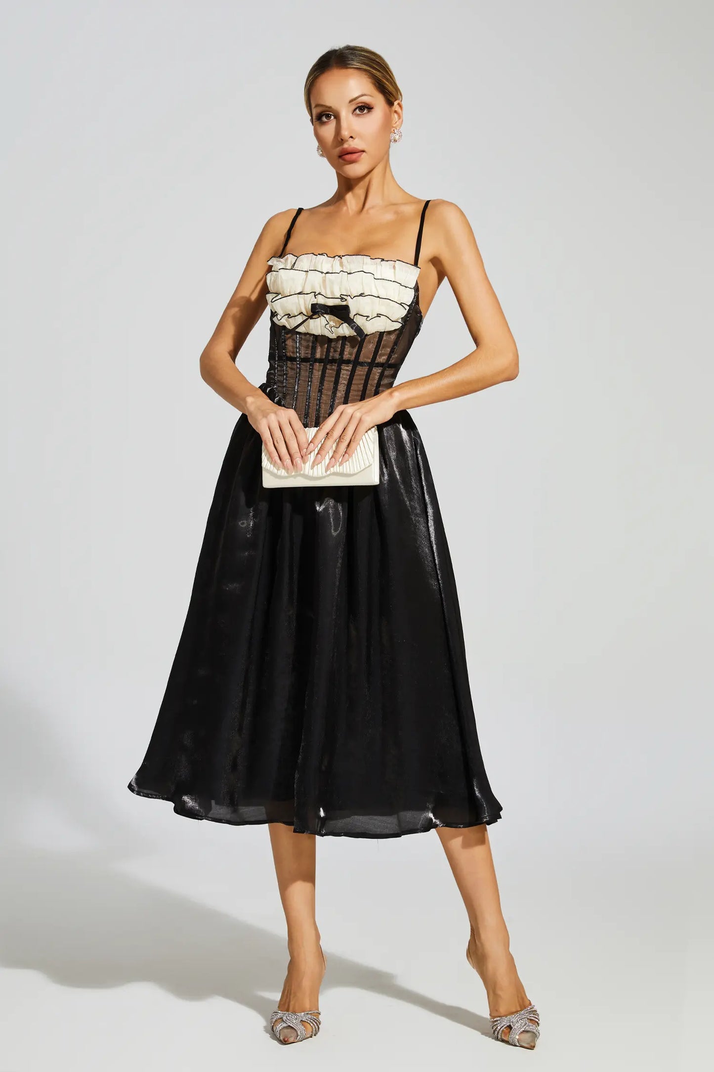 Wilbur Black Lace Slip Dress