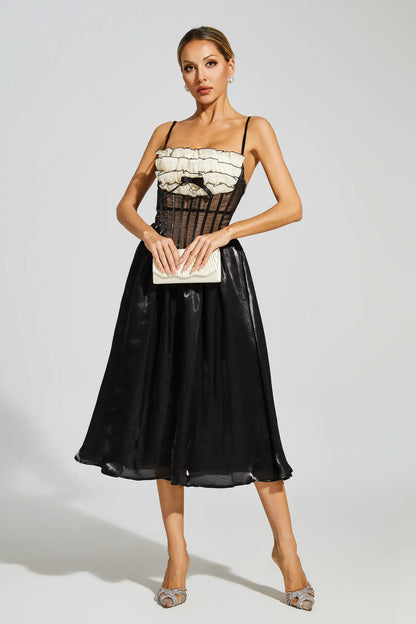 Wilbur Black Lace Slip Dress