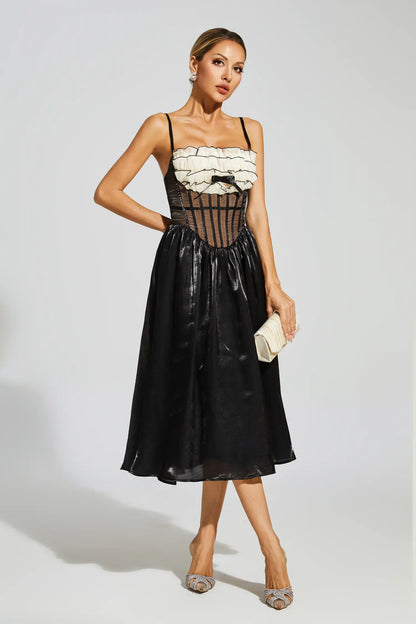 Wilbur Black Lace Slip Dress