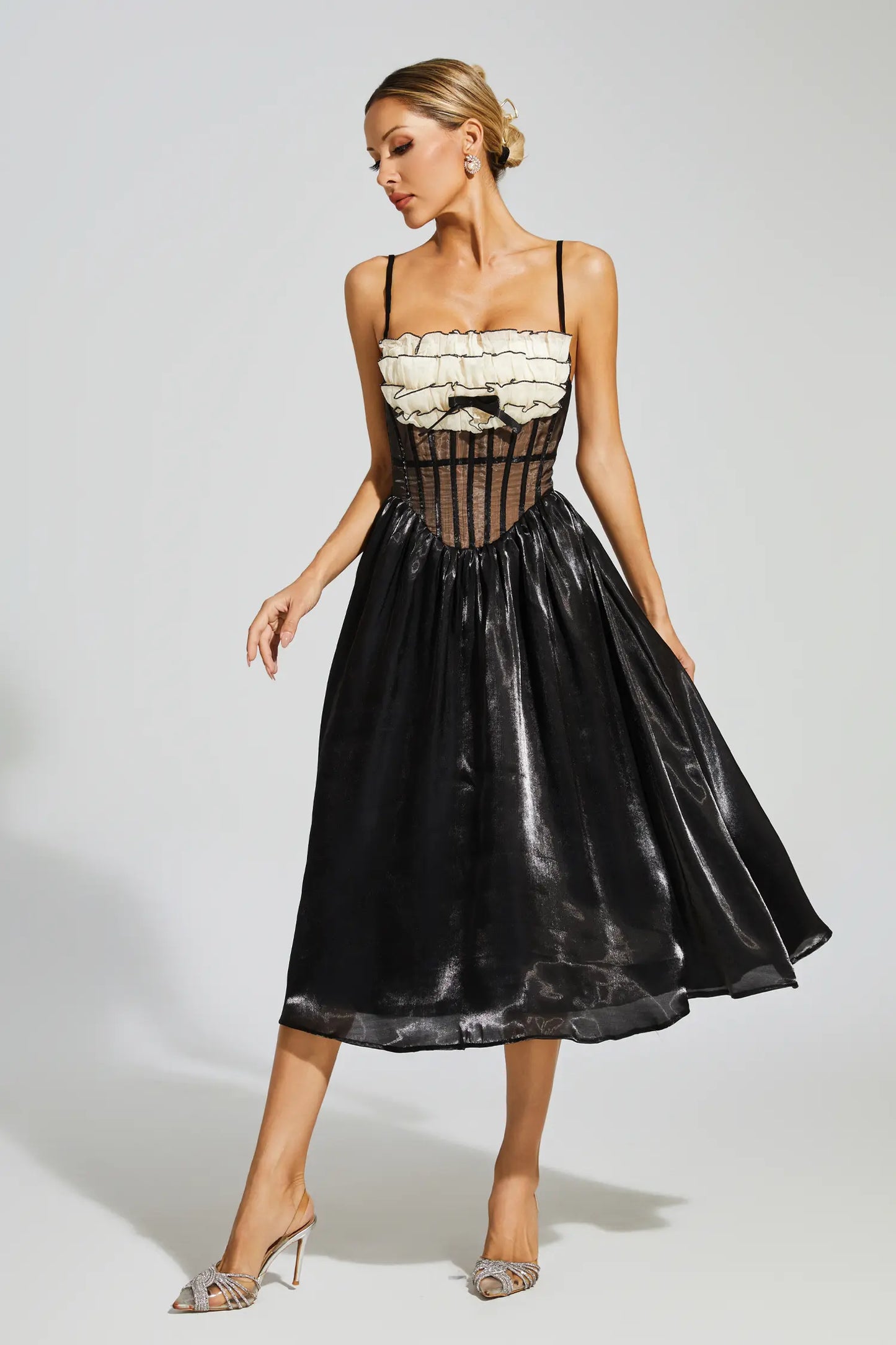 Wilbur Black Lace Slip Dress