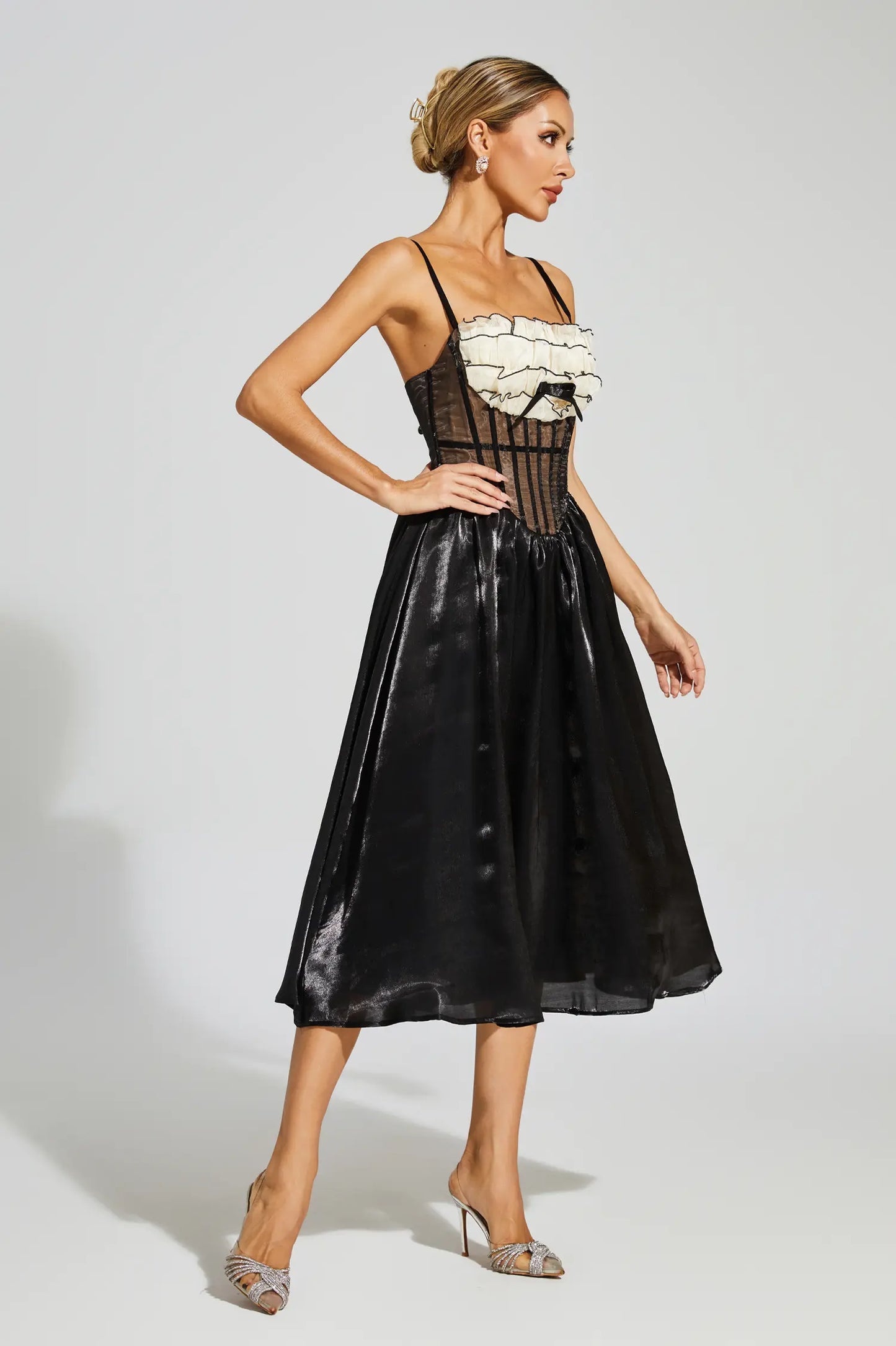 Wilbur Black Lace Slip Dress