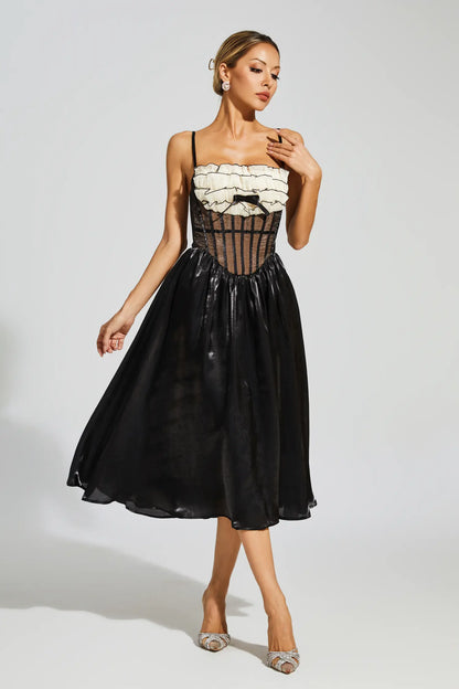 Wilbur Black Lace Slip Dress